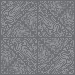 Abstract Pattern in Oriental Style. Memorable pattern from flowing lines. The unusual idea of packaging, tiles, wallpaper, textiles. Handmade.