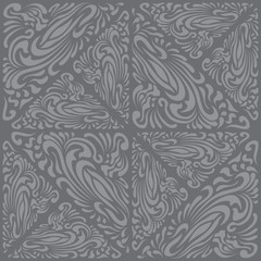 Abstract Pattern in Oriental Style. Memorable pattern from flowing lines. The unusual idea of packaging, tiles, wallpaper, textiles. Handmade.