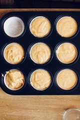 muffins on a plate. cookies in a box