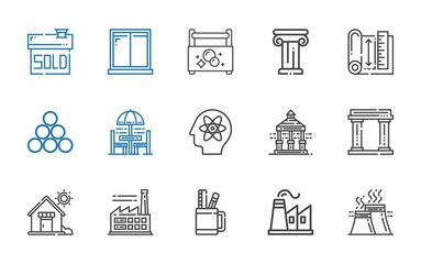 construction icons set