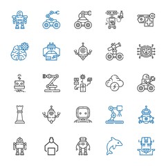 intelligence icons set