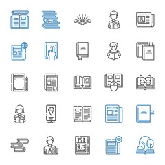 magazine icons set