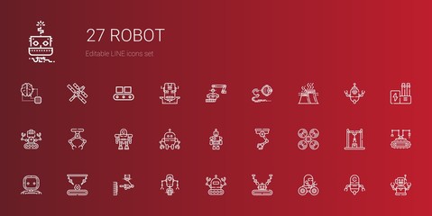 robot icons set