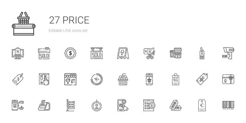 price icons set