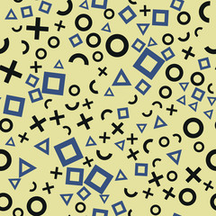 Fototapeta na wymiar Vector seamless pattern background. Modern stylish abstract texture. Different geometric figures