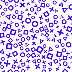 Vector seamless pattern background. Modern stylish abstract texture. Different geometric figures