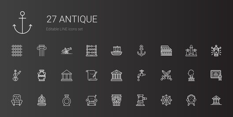 antique icons set