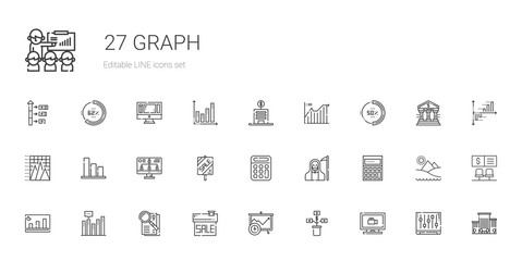 graph icons set