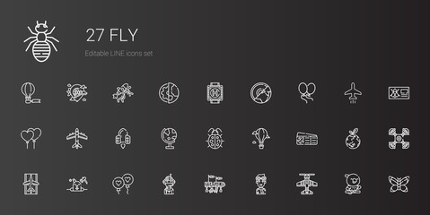 fly icons set