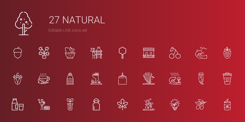 natural icons set