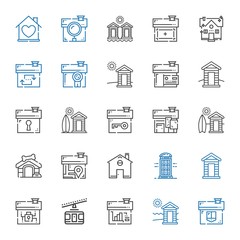 cabin icons set