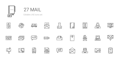 mail icons set