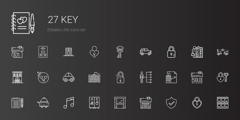 key icons set