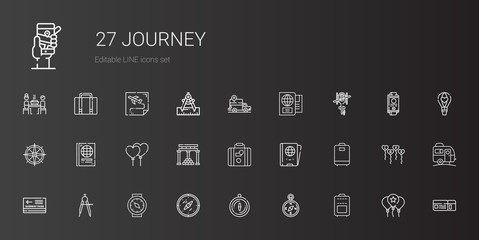 journey icons set