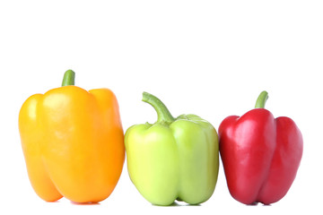 Colorful pepper isolated on a white background