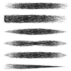 Set brush mascara, vector makeup brush strokes with a mascara brush strokes template for makeup