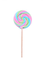 Colorful lollipop isolated on white background. Studio shot
