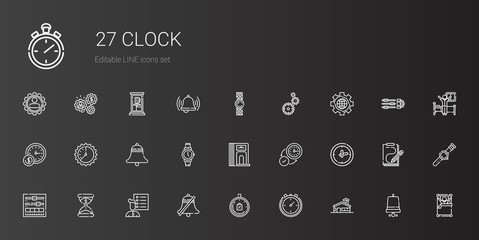 clock icons set