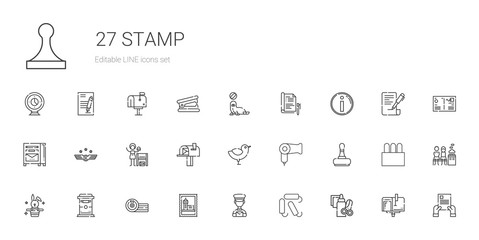 stamp icons set