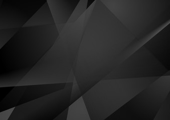 Fototapeta premium Black technology geometric low poly abstract background