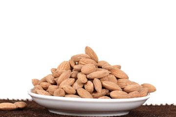 salted and roasted almonds 