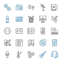 audio icons set
