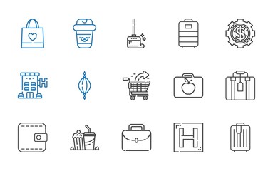 bag icons set