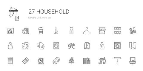household icons set