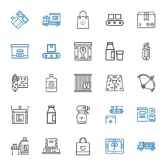 packaging icons set