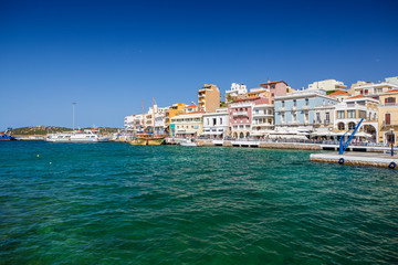 Agios Nikolaos - the picturesque town at Crete, Greece