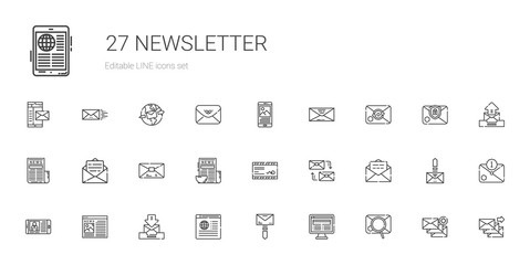 newsletter icons set