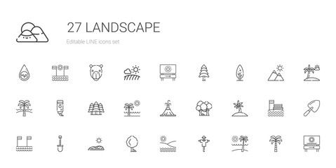 landscape icons set