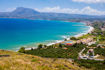 Naklejka na ściany i meble Picturesque bay on Crete island near Chania, Greece