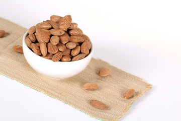 salted and roasted almonds 