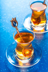 Turkish tea in traditional glass