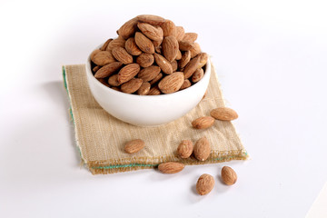 salted and roasted almonds 