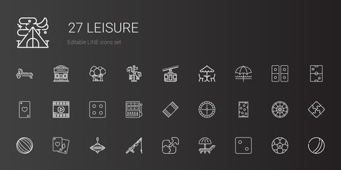 leisure icons set