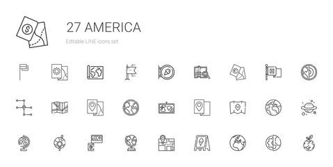 america icons set