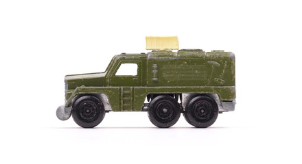 Obraz premium Green metal toy car