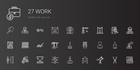 work icons set