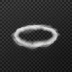 Vector design of smoke ring effect isolated on transparent background