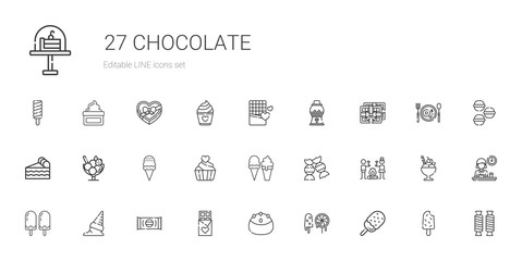 chocolate icons set