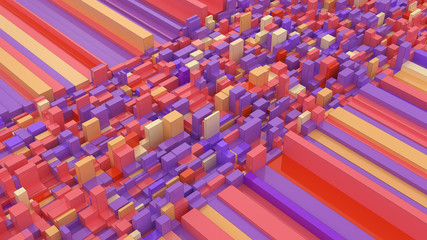 multi-colored cubic-linear structure