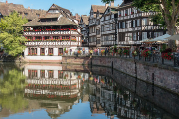 Fototapeta premium Old colorful timbered houses in Strasbourg France