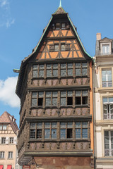 Fototapeta na wymiar Old colorful timbered houses in Strasbourg France