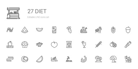 diet icons set