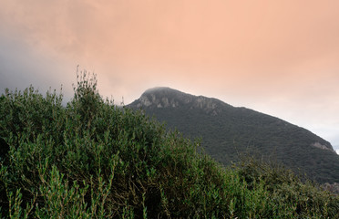 Fototapeta premium View of Circeo mountain - National Park - Latina Italy