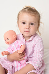 Girl with doll