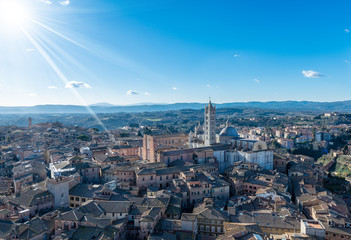 Siena cityscape with the Cathedral - Tuscany Italy