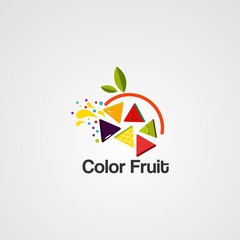 abstract business logo color fruit